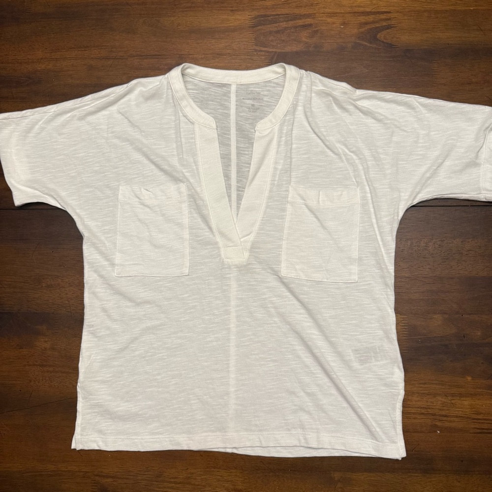 Banana Republic White Malibu Tee in White